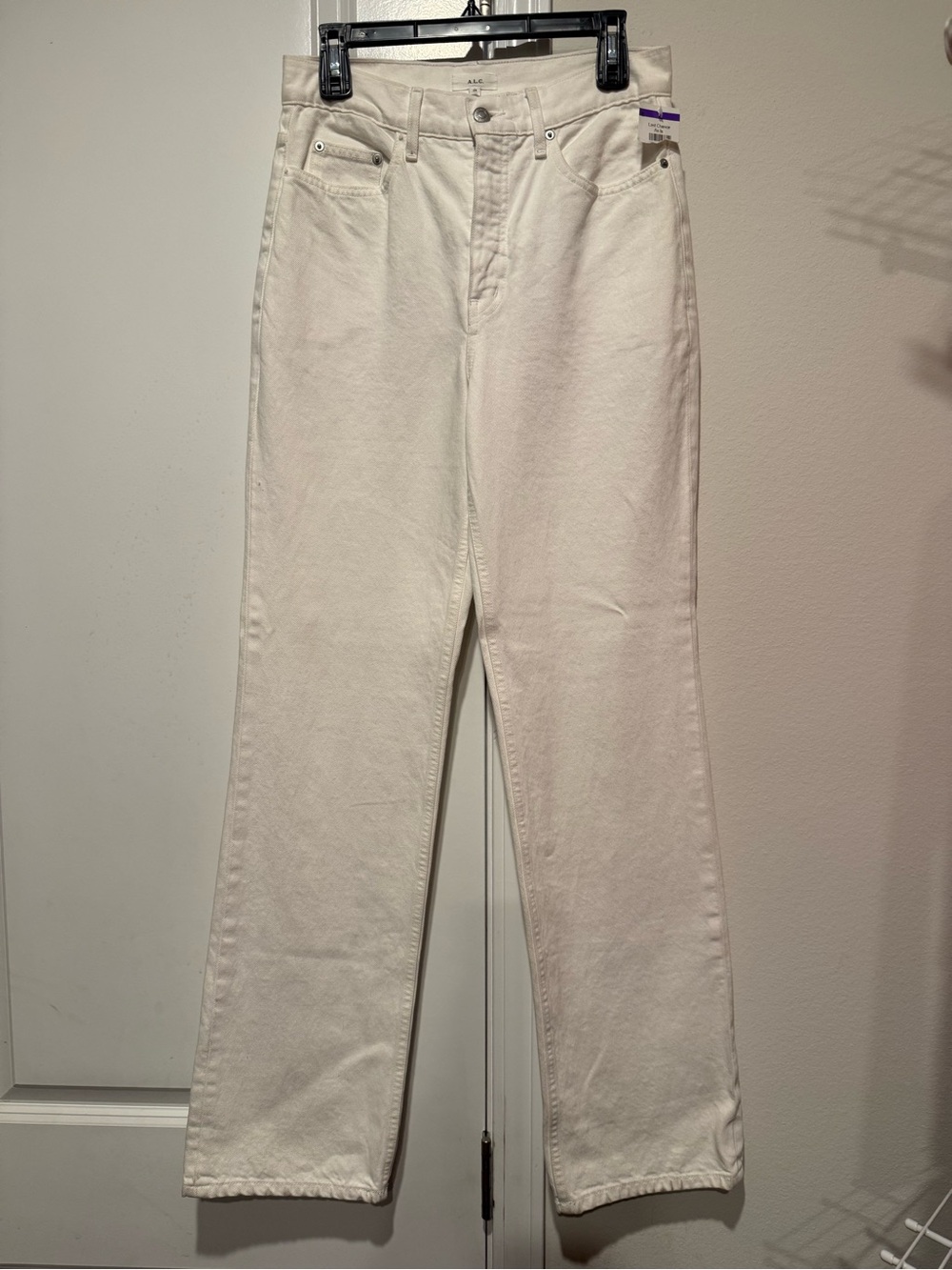 New ALC Women's High-Rise Straight Jeans - White size 29